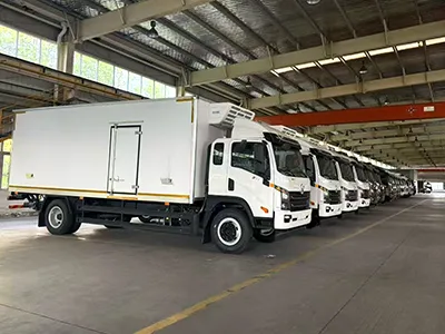 30 camiones frigoríficos + 5 camiones grúa, configuración de nivel superior- con 50 % de descuento